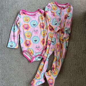 Cooper Pearl x Sesame street pajama + onesie set